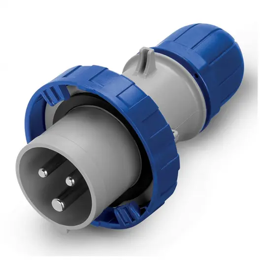 Щепсел промишлен Scame монофазен мобилен  63 A, 230 V, 2P+E, син, Optima