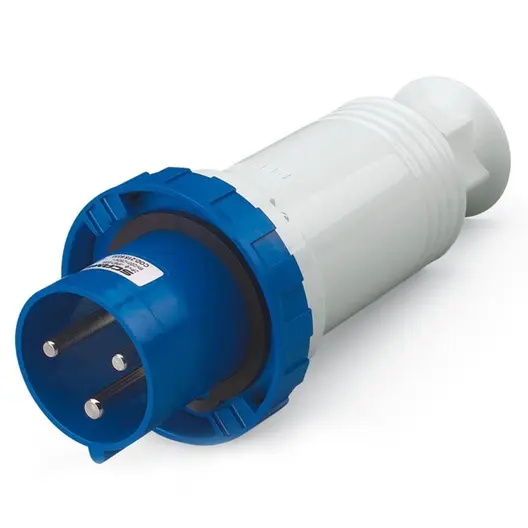 Щепсел промишлен Scame монофазен мобилен  125 A, 230 V, 2P+E, син, IEC309