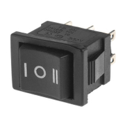 Електрически ключ за електроуреди Vemark клавишен с 3 позиции и 6 извода 6 A, черен - product - 028 PAS1515