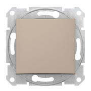 Електрически единичен ключ Schneider Electric скрит монтаж с монтажна рамка  10 A, титан, сх. 1, Sedna - product - 028 PRA5258