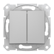 Електрически девиаторен сериен ключ Schneider Electric скрит монтаж с монтажна рамка  10 A, алуминий, сх. 8, Sedna - product - 028 PRA5264