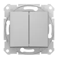 Девиаторен ключ Schneider Electric скрит монтаж с монтажна рамка  10 A, алуминий, сх. 8, Sedna