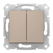 Електрически девиаторен сериен ключ Schneider Electric скрит монтаж с монтажна рамка  10 A, титан, сх. 8, Sedna - product - 028 PRA5265