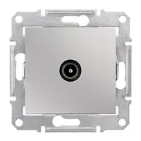 Розетка за кабелна TV Schneider Electric единична скрит монтаж, с монтажна рамка  20 IP, алуминий, Sedna
