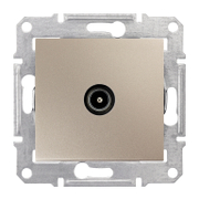 Розетка за кабелна TV Schneider Electric единична скрит монтаж, с монтажна рамка  20 IP, титан, Sedna - product - 028 PRA5273
