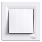 Електрически троен ключ Schneider Electric скрит монтаж  10 A, бял, Asfora - product - 028 PRA5306