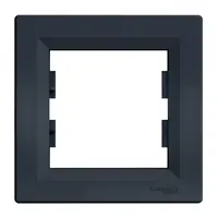 Декоративна рамка Schneider Electric за ключове и контакти един модул  антрацит, 80x80 мм, Asfora