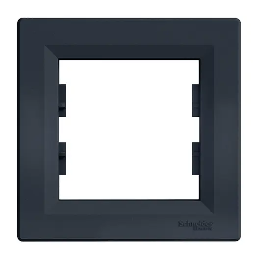 Декоративна рамка Schneider Electric за ключове и контакти един модул  антрацит, 80x80 мм, Asfora