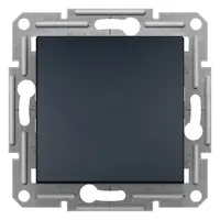 Електрически единичен ключ Schneider Electric скрит монтажс монтажна рамка  10 A, антрацит, сх. 1, Asfora