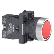 Бутонен превключвател Schneider Electric вграден с пружинно връщане  3 A, 240 V, 1 NC, червен, Easy Harmony XA2E - product - 028 PRA5465