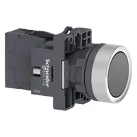 Бутонен превключвател Schneider Electric вграден с натиск  3 A, 240 V, 1 NO, черен, Easy Harmony XA2E