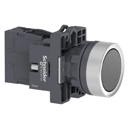 Бутонен превключвател Schneider Electric вграден с натиск  3 A, 240 V, 1 NO, черен, Easy Harmony XA2E