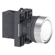 Бутонен превключвател Schneider Electric вграден с пружинно връщане  3 A, 240 V, 1 NO, бял, Easy Harmony XA2E - product - 028 PRA5462