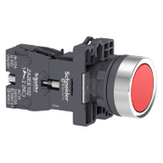 Бутонен превключвател Schneider Electric вграден с натиск  3 A, 240 V, 1 NC, червен, Easy Harmony XA2E - product - 028 PRA5474