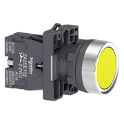 Бутонен превключвател Schneider Electric вграден с пружинно връщане  3 A, 240 V, 1 NO, жълт, Easy Harmony XA2E - product - 028 PRA5471