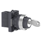 Превключвател пуск-стоп Schneider Electric с ключ 2 позиции без връщане  3 A, 230 V, 1 NO, черен, Easy Harmony XA2E - product - 028 PRA5566