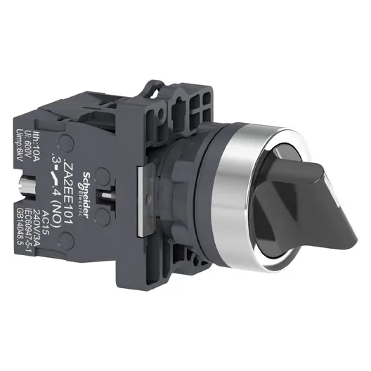 Превключвател пуск-стоп Schneider Electric 3 позиции без връщане  3 A, 230 V, 2 NO, черен, Easy Harmony XA2E