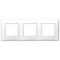 Декоративна рамка Schneider Electric за ключове и контакти три модула  бяла, 227x85x7 мм, Sedna