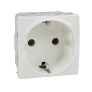 Електрически интериорен контакт Schneider Electric единичен скрит монтаж с детска защита  2P+E, 16 A, 20 IP, слонова кост, Unica - product - 028 PRA5699