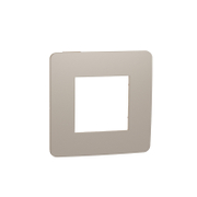 Декоративна рамка Schneider Electric за ключове и контакти един модул  капучино/бежов RAL 1013, 85x85x10 мм, Unica Studio Color - product - 028 PRA5787
