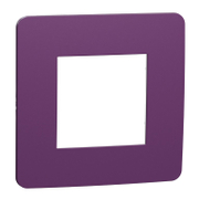 Декоративна рамка Schneider Electric за ключове и контакти един модул  люляк/бежов RAL 1013, 85x85x10 мм, Unica Studio Color - product - 028 PRA5788