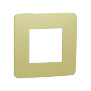 Декоративна рамка Schneider Electric за ключове и контакти един модул  зелена ябълка/бежов RAL 1013, 85x85x10 мм, Unica Studio Color - product - 028 PRA5783