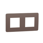 Декоративна рамка Schneider Electric за ключове и контакти два модула  шоко/бежов RAL 9003, 156x85x10 мм, Unica Studio Color - product - 028 PRA5792