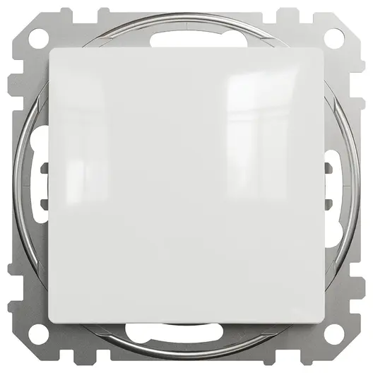 Електрически кръстат ключ Schneider Electric скрит монтаж с монтажна рамка  10 A, бял, сх. 7, Sedna