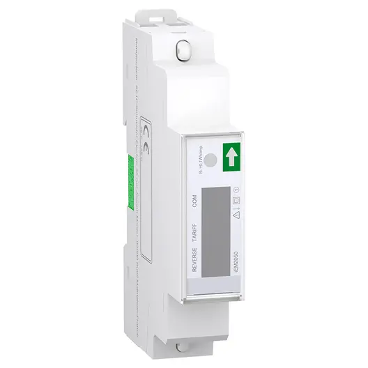 Еднотарифен монофазен електромер Schneider Electric с LCD дисплей за DIN шина  45 A, iEM2050