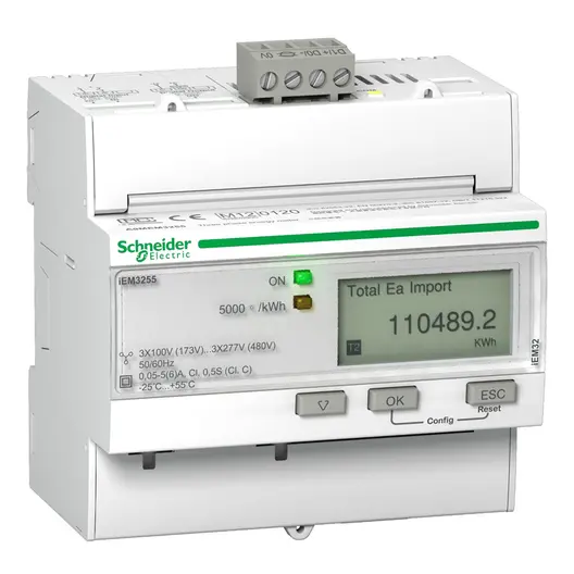 Трифазен електромер за токови трансформатори Schneider Electric четиритарифен  5 A, iEM3255