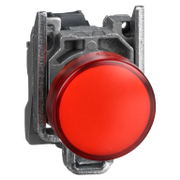 Бутонен превключвател Schneider Electric с пружинно връщане  3 A, 240 V, 1 NC, червен, Harmony XB4 - product - 028 PRA 199