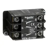 Контактен елемент Schneider Electric за команден бутон  10 A, 1 NC + 2 NO, черен, Harmony XAC