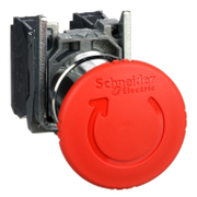 Авариен стоп бутон Schneider Electric тип гъба с пружинно връщане  0.1-6 A, 240 V, 1 NO + 1 NC, червен, Harmony XB4 - product - 028 PRA 220