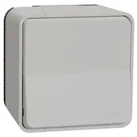 Електрически ключ за стълбищно осветление Schneider Electric открит монтаж  10 A, бял RAL 9003, Mureva Styl