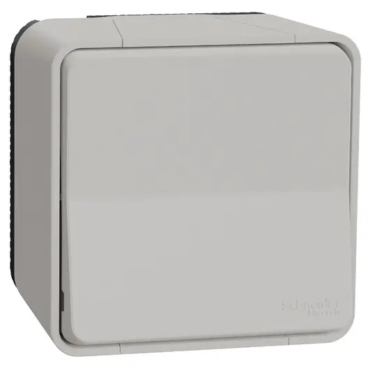 Електрически ключ за стълбищно осветление Schneider Electric открит монтаж  10 A, бял RAL 9003, Mureva Styl