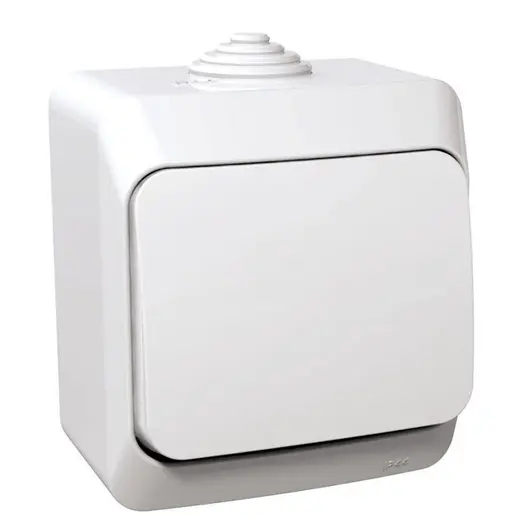 Електрически противовлажен ключ Schneider Electric открит монтаж  16 A, бял, Cedar Plus
