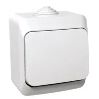 Електрически противовлажен ключ Schneider Electric открит монтаж  16 A, бял, Cedar Plus