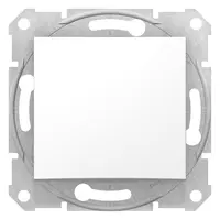 Девиаторен ключ Schneider Electric скрит монтаж с монтажна рамка  10 A, бял, сх. 6, Sedna