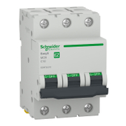 Автоматичен триполюсен прекъсвач Schneider Electric за DIN шина крива C  16 A, 400 V, 6 kA, 3P, Easy 9 - product - 028 PRA 277