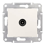 Розетка за кабелна TV Schneider Electric скрит монтаж с монтажна рамка  20 IP, крем, Sedna - product - 028 PRA 280