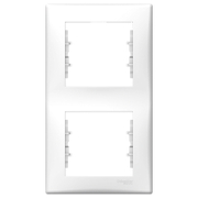 Декоративна рамка Schneider Electric за ключове и контакти четири модула  бяла, 151x85x7 мм, Sedna - product - 028 PRA 297