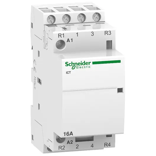 Контактор Schneider Electric модулен автоматичен  4P, 2 NO + 2 NC, 230 V, 16 A, Acti 9 iCT