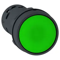 Бутонен превключвател Schneider Electric с пружинно връщане моноблок  0.3 A, 240 V, 1 NO, зелен, Harmony XB7