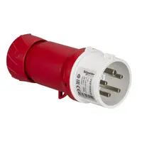 Щепсел промишлен Schneider Electric трифазен мобилен  16 A, 380-400 V, 3P+N+Е, червен, Pratika