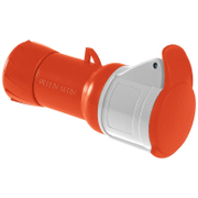 Електрически промишлен контакт Schneider Electric трифазен противовлажен мобилен  3P+N+Е, 16 A, 44 IP, червен, Pratika - product - 028 PRA 487