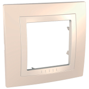 Декоративна рамка Schneider Electric за ключове и контакти един модул  крем, 80х85x14 мм, Unica Basic - product - 028 PRA 498