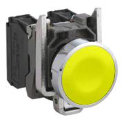 Бутонен превключвател Schneider Electric с пружинно връщане  0.1-6 A, 240 V, 1 NO, жълт, Harmony XB4 - product - 028 PRA 548