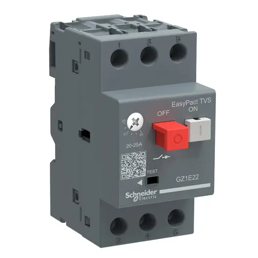 Прекъсвач моторен Schneider Electric с термомагнитна защита триполюсен  3P, 0.16-0.25 А, 690 V, EasyPact TVS