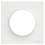 Декоративна рамка Schneider Electric за ключове и контакти един модул  бяла, 85х85x10 мм, Odace Styl - product - 028 PRA 578