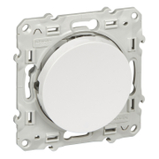 Ключ за стълбищно осветление Schneider Electric скрит монтаж с монтажна рамка  10 A, бял RAL 9003, Odace - product - 028 PRA 586